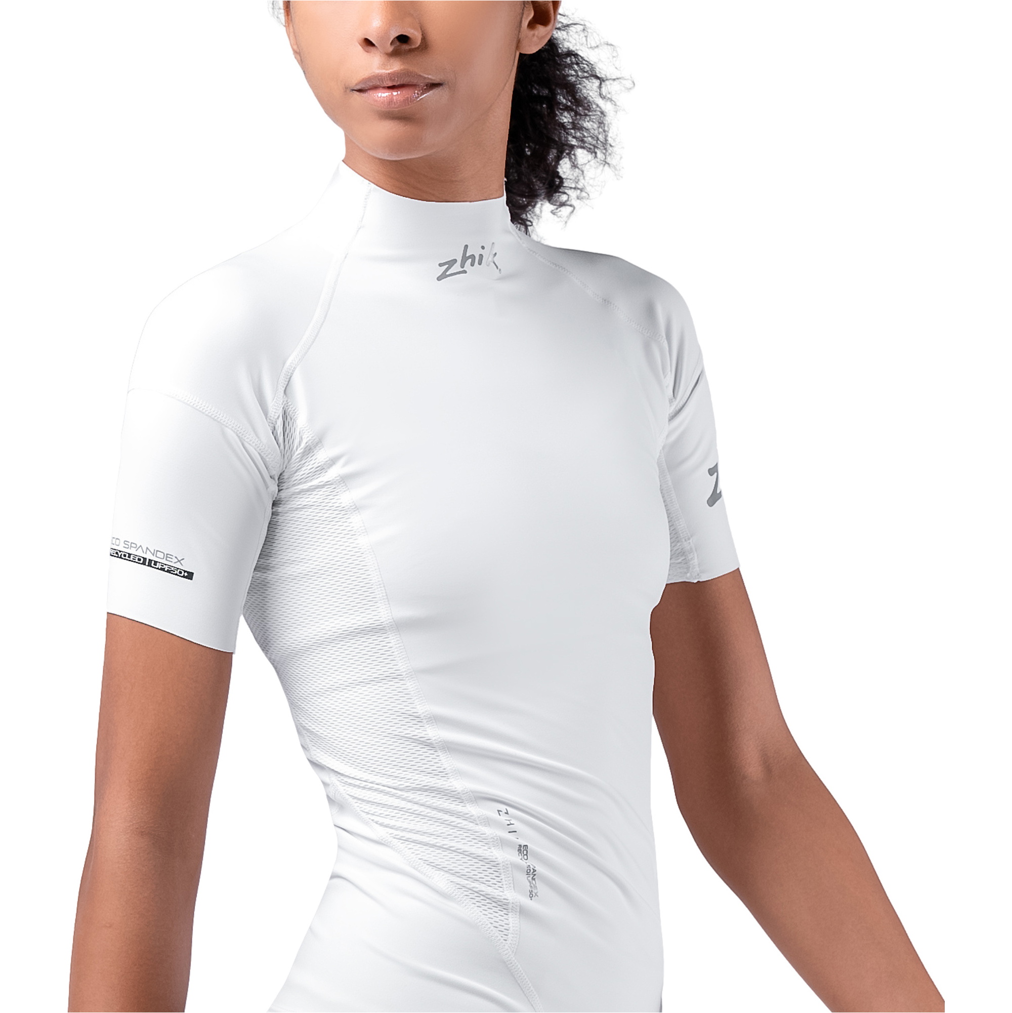 Zhik Womens Eco Spandex UPF50+ Short Sleeve Top DTP-0067-W-WHT - White